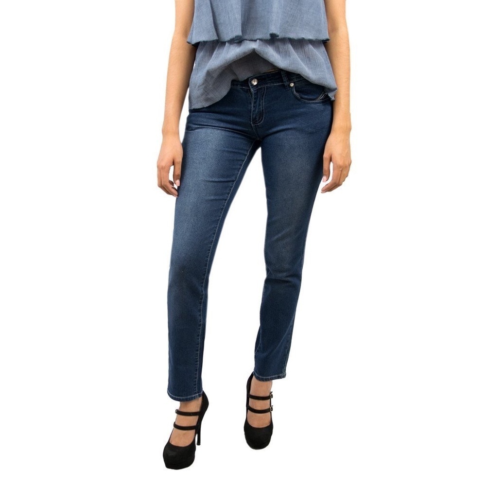 Regular Wash Mid Rise Embellished
